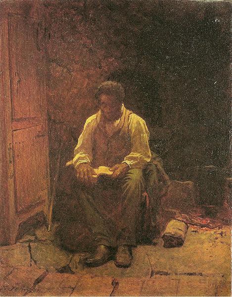 Jonathan Eastman Johnson The Lord is my Shepard Spain oil painting art